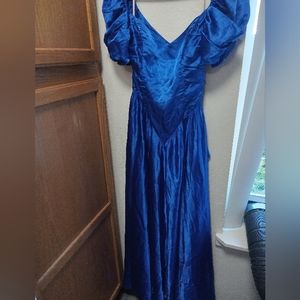 Royal blue off the shoulder dress size 7-8